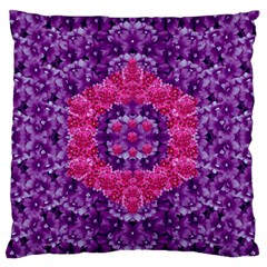 Flowers And Purple Suprise To Love And Enjoy Standard Flano Cushion Case (one Side) by pepitasart