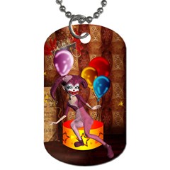 Cute Little Harlequin Dog Tag (one Side) by FantasyWorld7