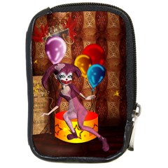 Cute Little Harlequin Compact Camera Leather Case