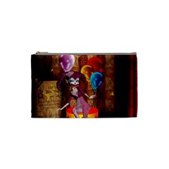 Cute Little Harlequin Cosmetic Bag (small) by FantasyWorld7