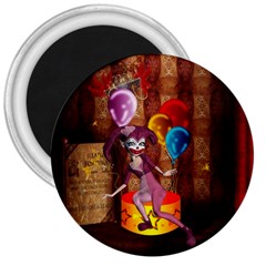 Cute Little Harlequin 3  Magnets by FantasyWorld7