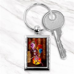 Cute Little Harlequin Key Chain (rectangle) by FantasyWorld7