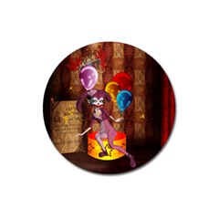 Cute Little Harlequin Magnet 3  (Round)