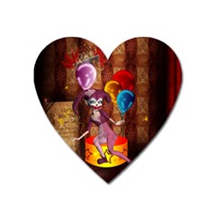 Cute Little Harlequin Heart Magnet by FantasyWorld7