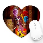 Cute Little Harlequin Heart Mousepads Front