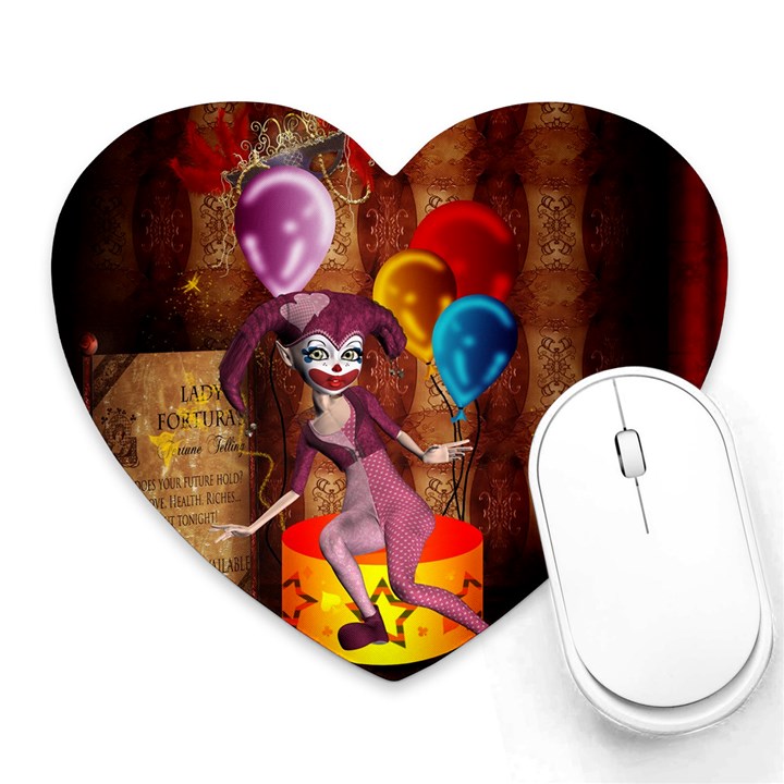 Cute Little Harlequin Heart Mousepads