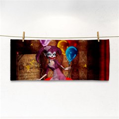 Cute Little Harlequin Hand Towel by FantasyWorld7