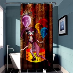 Cute Little Harlequin Shower Curtain 36  X 72  (stall)  by FantasyWorld7