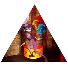 Cute Little Harlequin Wooden Puzzle Triangle by FantasyWorld7