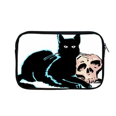 Black Cat & Halloween Skull Apple Macbook Pro 13  Zipper Case by gothicandhalloweenstore