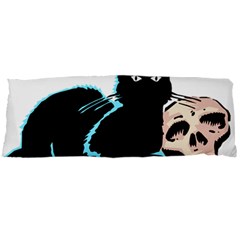 Black Cat & Halloween Skull Body Pillow Case Dakimakura (two Sides) by gothicandhalloweenstore