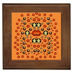 Happy Pumkins And Ghosts And  They Love The Season Framed Tile by pepitasart