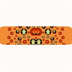 Happy Pumkins And Ghosts And  They Love The Season Large Bar Mats by pepitasart