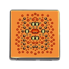 Happy Pumkins And Ghosts And  They Love The Season Memory Card Reader (square 5 Slot) by pepitasart