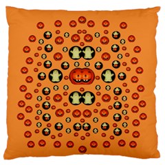 Happy Pumkins And Ghosts And  They Love The Season Standard Flano Cushion Case (one Side) by pepitasart