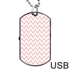 Chevrons Roses Dog Tag Usb Flash (one Side) by kcreatif