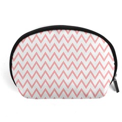 Chevrons Roses Accessory Pouch (large) by kcreatif