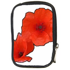 Coquelicots Fleurs Compact Camera Leather Case by kcreatif