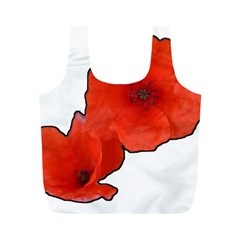 Coquelicots Fleurs Full Print Recycle Bag (m) by kcreatif