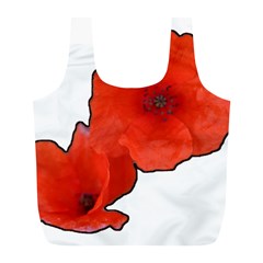 Coquelicots Fleurs Full Print Recycle Bag (l) by kcreatif