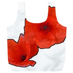 Coquelicots Fleurs Full Print Recycle Bag (xxxl) by kcreatif