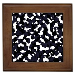 Camouflage Bleu Framed Tile by kcreatif