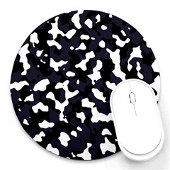 Camouflage Bleu Round Mousepads by kcreatif