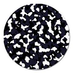 Camouflage Bleu Magnet 5  (round) by kcreatif