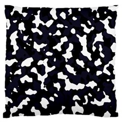 Camouflage Bleu Large Flano Cushion Case (two Sides) by kcreatif