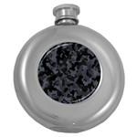 Camouflage Violet Round Hip Flask (5 oz) Front