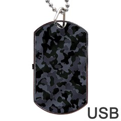 Camouflage Violet Dog Tag Usb Flash (one Side) by kcreatif