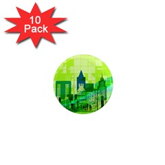 Architecture Skyline 1  Mini Magnet (10 Pack)  by Wegoenart