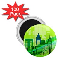 Architecture Skyline 1 75  Magnets (100 Pack)  by Wegoenart