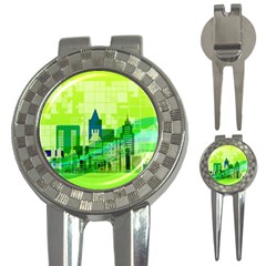 Architecture Skyline 3-in-1 Golf Divots by Wegoenart