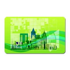 Architecture Skyline Magnet (rectangular) by Wegoenart