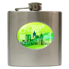 Architecture Skyline Hip Flask (6 Oz) by Wegoenart