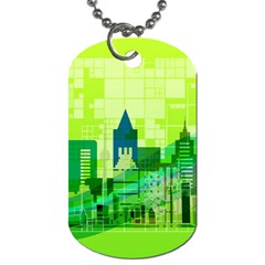 Architecture Skyline Dog Tag (two Sides) by Wegoenart