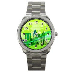 Architecture Skyline Sport Metal Watch by Wegoenart