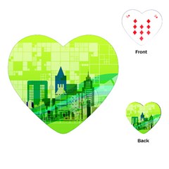 Architecture Skyline Playing Cards Single Design (heart)