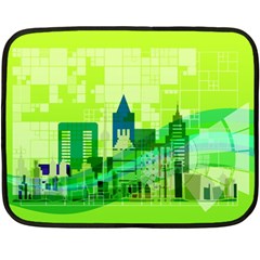 Architecture Skyline Fleece Blanket (mini) by Wegoenart