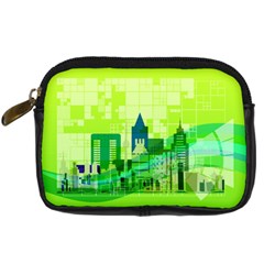 Architecture Skyline Digital Camera Leather Case by Wegoenart