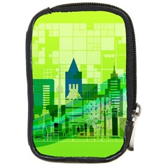 Architecture Skyline Compact Camera Leather Case by Wegoenart