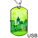 Architecture Skyline Dog Tag USB Flash (One Side) Front