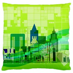 Architecture Skyline Large Cushion Case (one Side) by Wegoenart