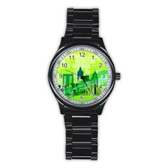 Architecture Skyline Stainless Steel Round Watch by Wegoenart