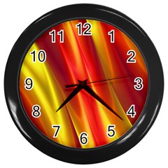 Seamless Texture Background Red Wall Clock (black) by Wegoenart