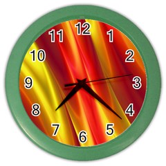 Seamless Texture Background Red Color Wall Clock by Wegoenart