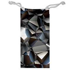 Triangles Polygon Color Silver Uni Jewelry Bag by Wegoenart