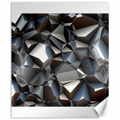 Triangles Polygon Color Silver Uni Canvas 8  X 10  by Wegoenart