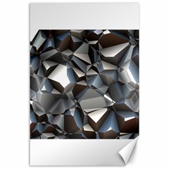 Triangles Polygon Color Silver Uni Canvas 24  X 36  by Wegoenart